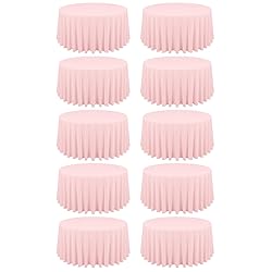 REWOMC 10 Pink Round Tablecloths - 120