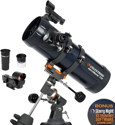 Celestron AstroMaster 114EQ Newtonian Reflector Telescope 114mm Dark Blue