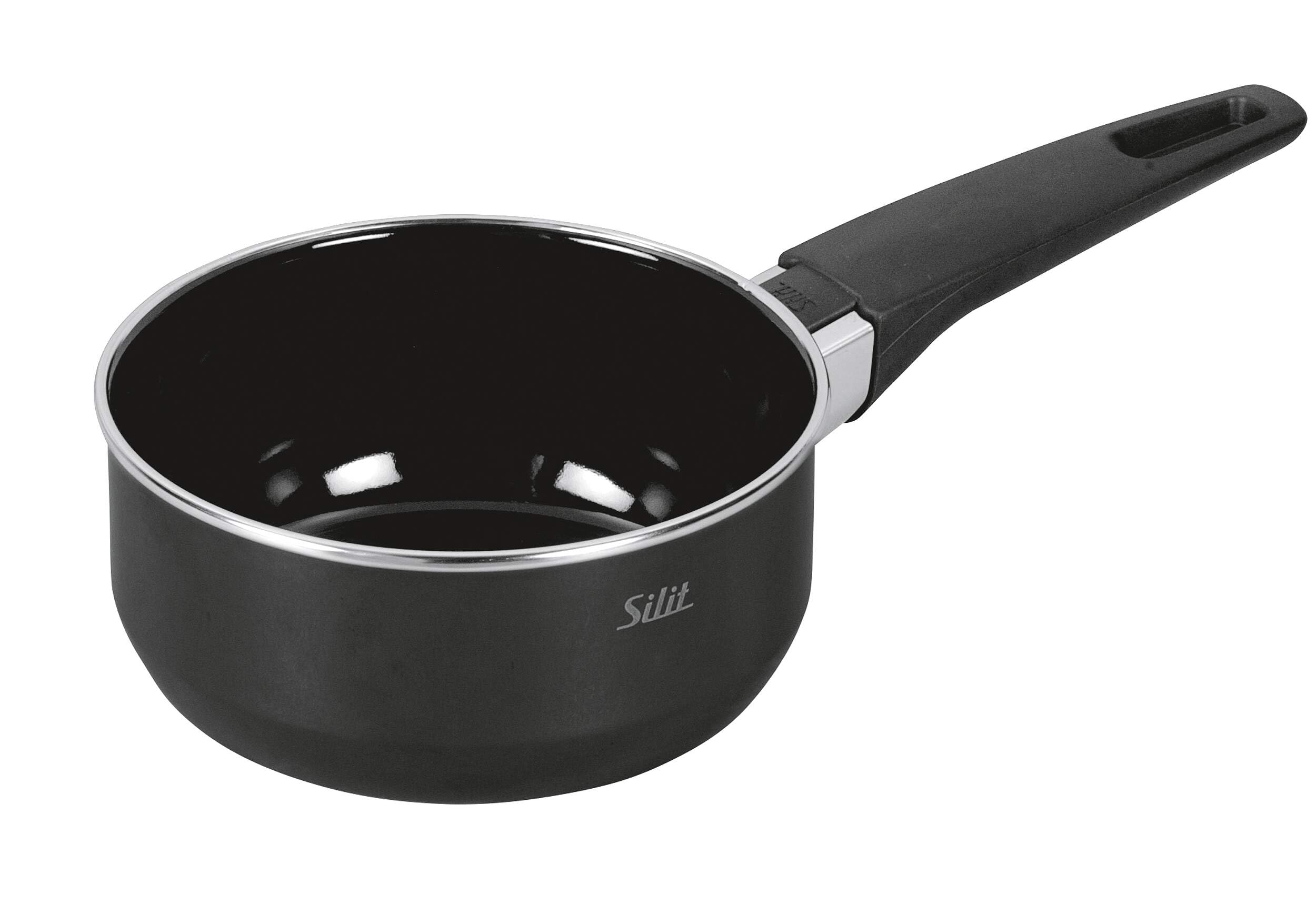 Silit Modesto Line Saucepan 16 cm Without Lid/Cooking Pot 1.3 L Silargan Functional Ceramic/Induction Pot Black