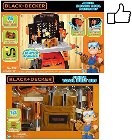 Kids Work Bench with Tools for Toddlers. Drill and Learn Tool Box Construction Play Sets Toy for Boys 3 and up