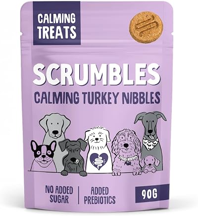 Scrumbles Nibbles Calming Dog Treats Grain Free Turkey 100g Pouch