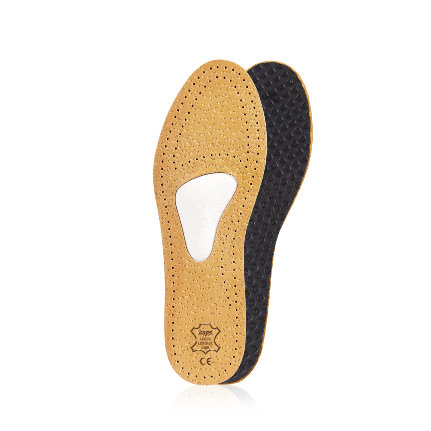 Orthotic Leather Shoe Insoles For Morton's Neuroma And Forefoot Pain, With Metatarsal Arch Support And Cushion, For Men & Women, Kaps Allevia , Beige, 38 EUR / 5 UK Women