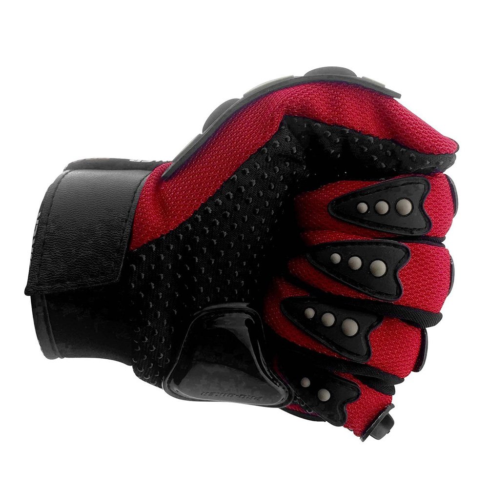 Advanced Fabric Hard Knuckle Gloves Indoor Cycling Gloves Full Fingers Motorcycle Gloves Combat Gloves Paintball Gloves Shooting Gloves Tactical Gloves for Men Women Kids Youth,1 Pair(Red)