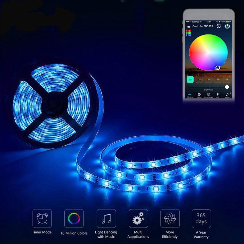 Tomshine LED Strips Lights RGBW 2m 60 LEDs Dimmable Rope Lights with Alexa, 2.4GHz WiFi Wireless App-Controlled, IP67 Waterproof,Google Home Compatible for Kitchen KTV Christmas Decoration