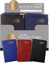 PaulStore 2026 Diary Pocket Small Week To View with Metal Edge Blue view 3