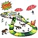 heytech Dinosaur Toys Dinosaurs World Car Vehicle Race Track Bridge Create A Road 200 Pieces Toy Car & Flexible Track Playset Multiple Elements