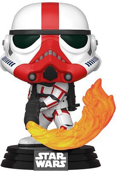 the mandalorian flame throwing funko pop