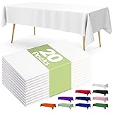Pureegg Plastic Table Cloth Disposable 20 Pack, 54