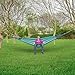 ONCLOUD Extra Long and Wide Double Hammock for Travel Camping Backyard, Porch, Outdoor or Indoor Use, Carrying Pouch Included (Blue/Green Stripes)