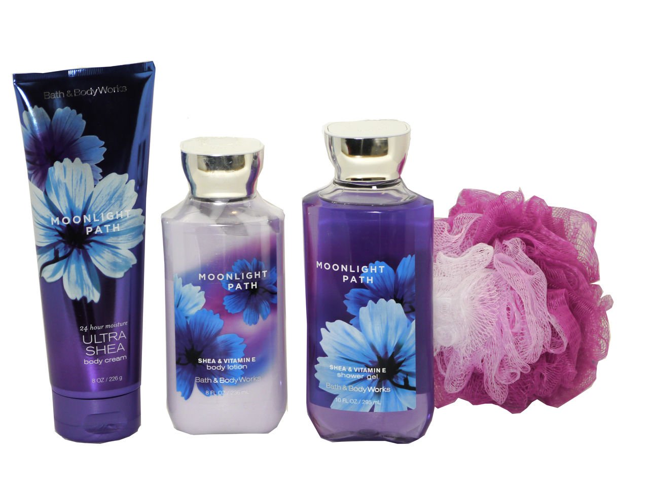 Bath Body Works Signature Collection Moonlight Path Gift Set Bundle 4 Items Ultra Shea