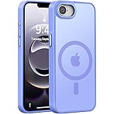 Newfuture Designed for iPhone 16e Case with Magnetic [13 FT Military Drop Protection] [Compatible with Magsafe] Slim Translucent Matte Shockproof with Anti-Fingerprint Phone Case, Light Purple