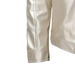 SWJGLITTR Men Slim Fit Motorcyle Leather Jacket
