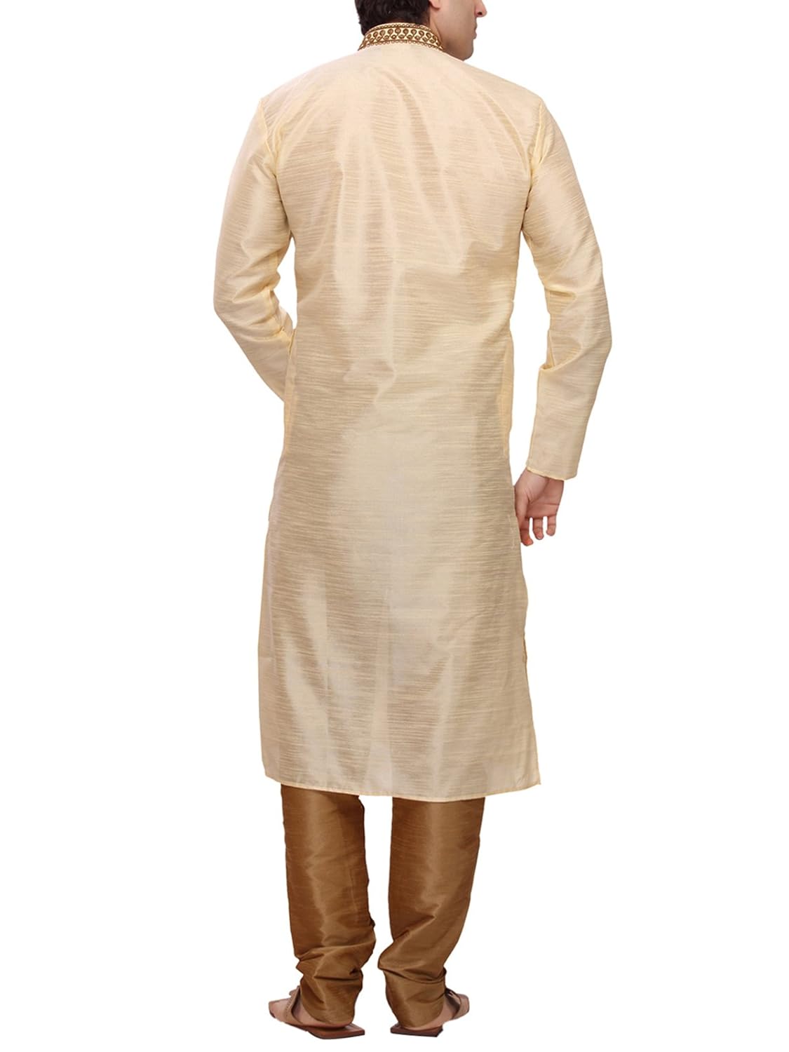 rg designers d4076lightgoldkurta self design kurta