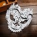 Sexy Skull Face Masquerade Masks Mardi Gras Costumes with Rhinestones (White)