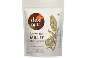 Desi Nutri Brown Top Millet Grains | Millets | Natural Grains | Andu Korralu | Korale | Choti Kangni | Brown Top Millet - 500 gms, Pack of 1