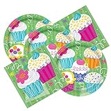 Birthday Party Plates & Napkins Serves 16 (Cupcake)