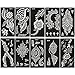 Xmasir Pack of 10 Airbrush Henna Tattoo Stencil for Women Hand Finger Face Body Painting Kids Glitter Tattoo Templates 18 X 8.5cm (2)