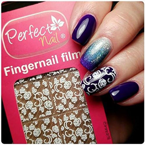 Perfect Nail - A Nail Art Film Wrap that Melts onto Polish When Applied - Bridal Rose