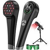 Handheld Red Light Therapy Device with Stand, Near Infrared Light Therapy Device with Pulse Mode, Cold Therapy Device for Joints and Muscle Pain (4 * 808nm + 14 * 650nm)
