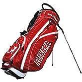 Team Golf NCAA Alabama Crimson Tide Fairway Golf Stand Bag, Lightweight, 14-way Top, Spring Action Stand, Insulated Cooler Pocket, Padded Strap, Umbrella Holder & Removable Rain Hood