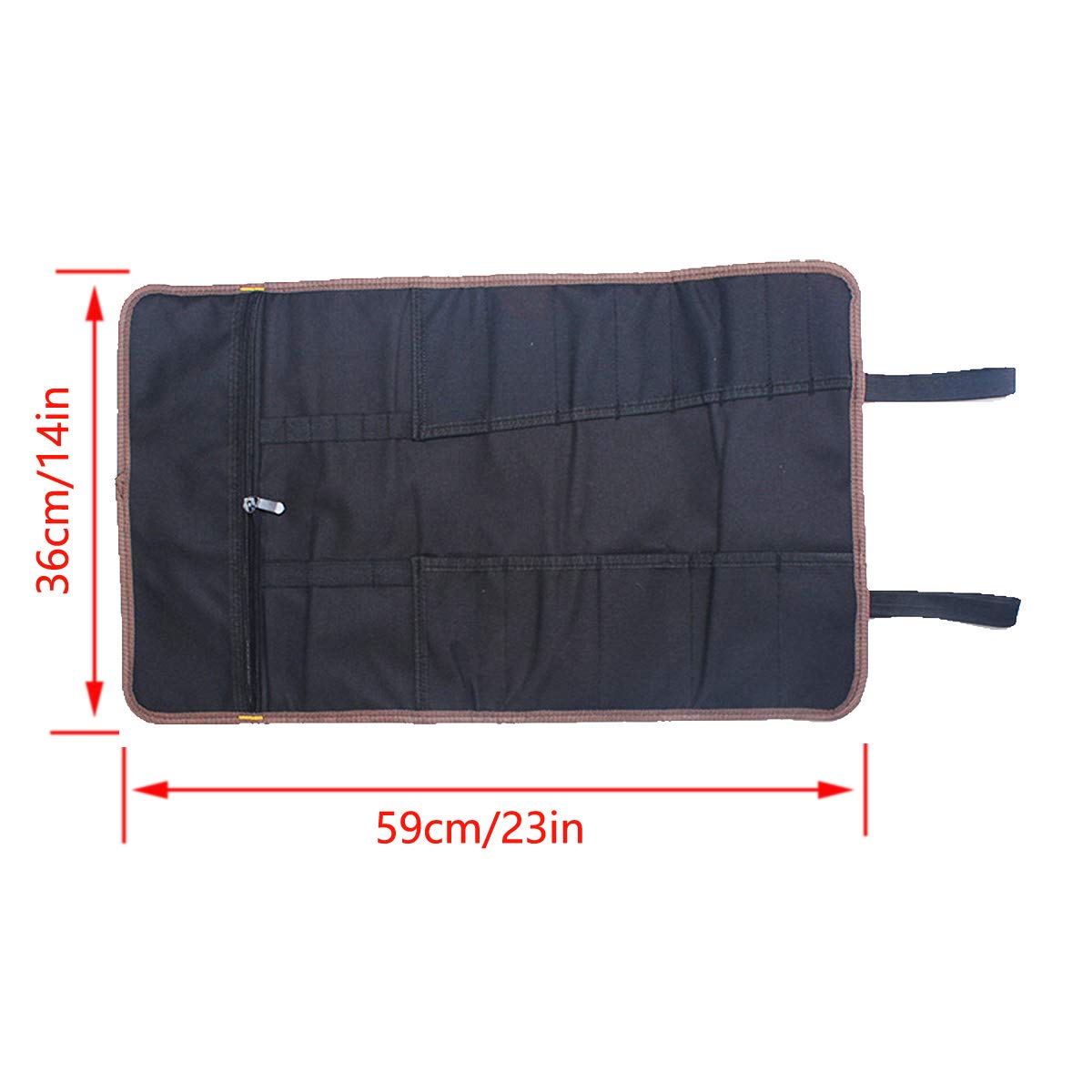 SANSUM Wrench Roll Up Tool Rool Pouch Bag Organizer Easy Storage 23 pockets Portable for Electrician, HVAC, Plumber, Carpenter or Mechanic