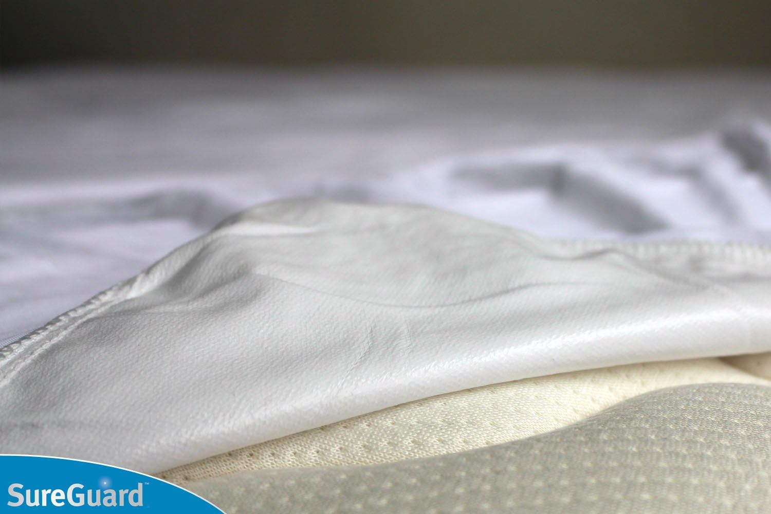 SureGuard Queen Size Mattress Protector - 100% Waterproof, Hypoallergenic - Premium Fitted Cotton Terry Cover: Home & Kitchen