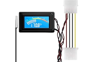 KETOTEK Digital Thermometer Temperature Meter Gauge Waterproof Sensor Probe Aquarium Car Water PC Case Temp Meter Celsius/Fah