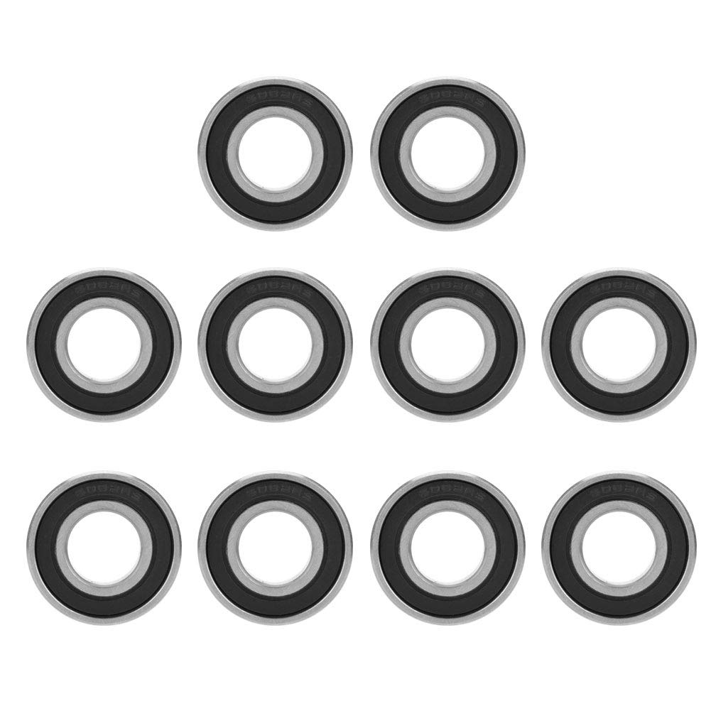 10pcs Bearing Deep Groove, 6002-2RS Metal Double Shielded Miniature Deep Groove Skateboard Ball Bearings 15mm 32mm 9mm