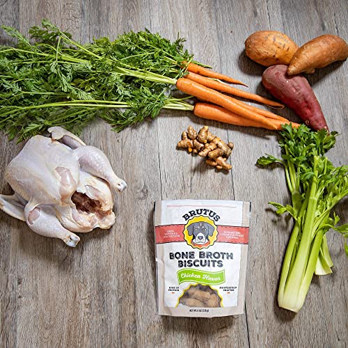 Brutus Broth Dog Biscuits, 1 Bag Each Of Beef And Chicken Biscuits 16