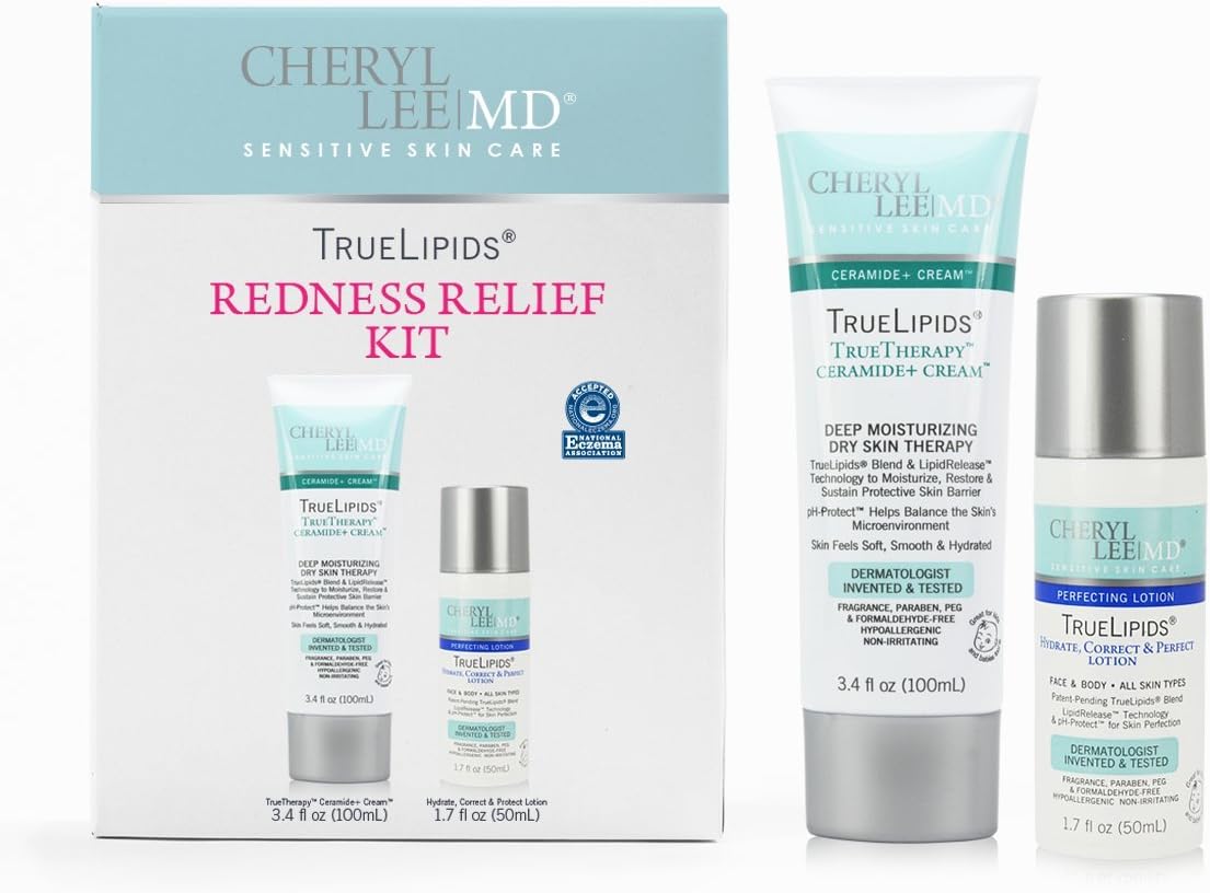 TrueLipids Facial Flushing & Redness Treatment Cream & Lotion