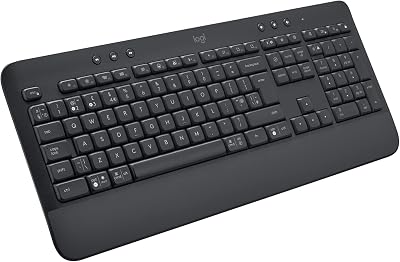 Logitech Signature K650 Wireless Keyboard with Wrist Rest UK QWERTY Grey