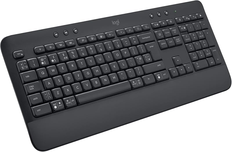 Logitech Signature K650 Wireless Keyboard with Wrist Rest UK QWERTY Grey