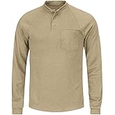 Bulwark Mens 6.5 Oz. Cooltouch®2 Long Sleeve Henley Shirt