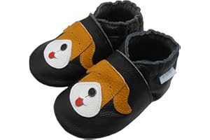 Basrakids Baby Shoes Leather Moccasins Baby Girls Boys Slippers-Soft Sole Non-Skid Lightweight Infant Toddler First Walking Shoes