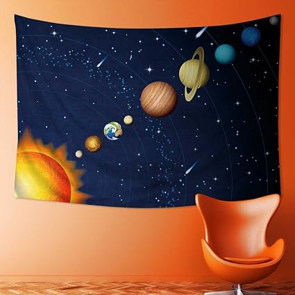 Amazoncom Also Easy Tapestry Wall Hanging Solar System