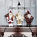 Costyleen Christmas Santa Claus Figurine Decoration Medium Size Ornament Enjoyable Gift Doll Table Decor Festival Present - Standing 14'' Red Black