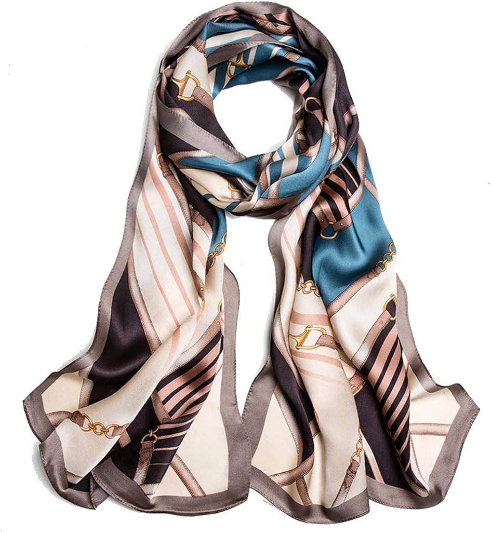 100 Mulberry Silk Long Scarf for Women Large Shawls for Headscarf and