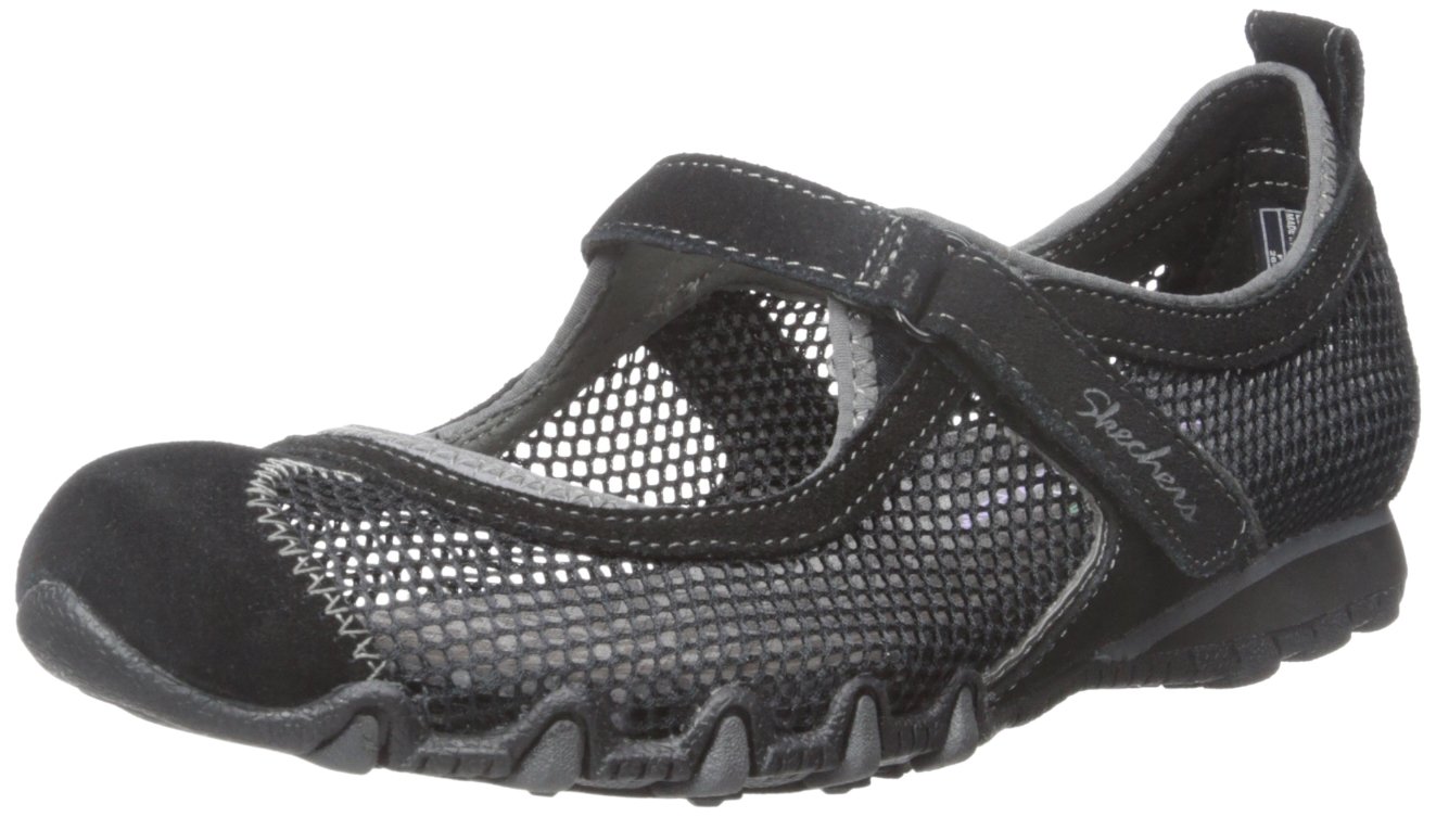 skechers women's bikers mary jane flat