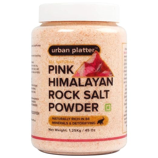 Urban Platter Pink Himalayan Rock Salt Powder Jar, 1.25kg Amazon.in
