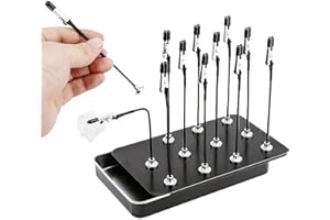 12 PCS Model Painting Stand Base Holder Magnetic Bendable Alligator Clip Sticks Set Flexible Wire Clamps Rubber Tips for Mode