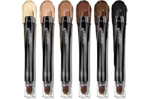 LUXAZA PRO Neutral Eyeshadow Stick Makeup Set, Matte Cream Eye Shadow Eyeliner Brightener Pencil Crayon - Classic 6PCS A001