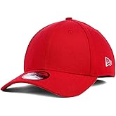 New Era Blank Custom 39THIRTY Stretch-Fitted Cap (US, Alpha, Small, Scarlet)