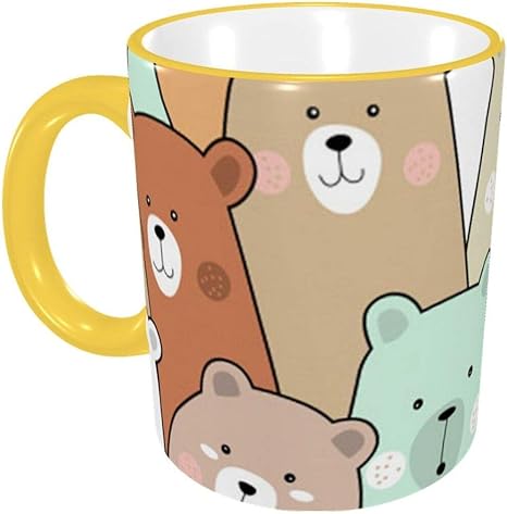 Amazon Co Jp クマの赤ちゃん マグカップ 水筒 マグボトル 陶器製 創意コップ おしゃれ コーヒーマグ ジュース マグ ティーカップ 大容量 330ml ホーム キッチン