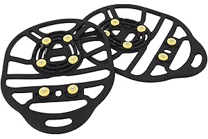Masyrt Shoe Spikes with 6 Studs, Firm Grip Ice Cleats for Winter Walking On Ice and Snow, Non Slip and Cushioned, Easy to Car