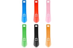 Ouligay 6Pcs Small Travel Shoe for Kids Horn Mini Portable Plastic Shoehorn 15cm 5.8 Inch Short Shoe Spoon