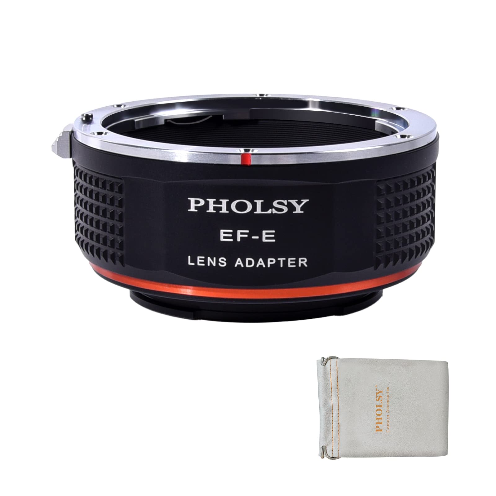 PHOLSY Lens Mount Adapter Manual Focus Compatible with Canon EF to Sony E Mount Camera Body a1 a9ii a7S iii/ii, a7R v/iv/iii/ii a7R a7C a7 iv/iii/ii, a7 a6600 a6500 a6400 a6300 a6000 ZV-E10 NEX etc.