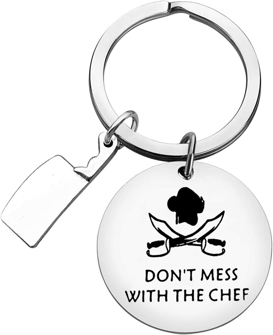 Vadaka Funny Chef Gift Keyring Keychain Graduation Gift Chef Charm Keyring Key Chain Culinary Student Present Keychain Thank You Appreciation Present Birthday Keepsake