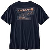Carhartt Mens Relaxed Fit Lightweight Short-Sleeve Tape Graphic T-Shirt