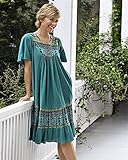 National Santa Fe Border Print Plus Size Dress