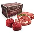 Grumpy Butcher Mignon & Ribeye Steaks Basket: 2 Filet Mignons (8 oz each) and 2 Ribeyes (14 oz each) - Food Gifts Carne Asada